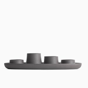 Aye Aye! Candleholder with 4 Funnels in Dark Grey by etc.etc. for Emko