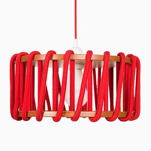 Red Macaron Pendant Lamp by Silvia Ceñal for Emko
