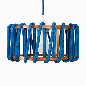 Petite Lampe à Suspension Macaron Bleue par Silvia Ceñal pour Emko