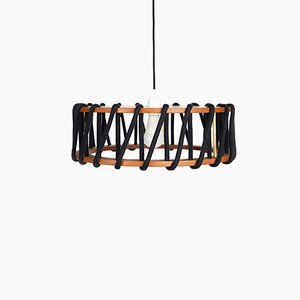 Black Macaron Pendant Lamp by Silvia Ceñal for Emko