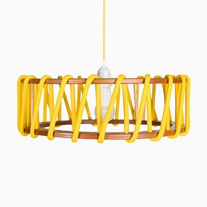 Large Yellow Macaron Pendant Lamp by Silvia Ceñal for Emko