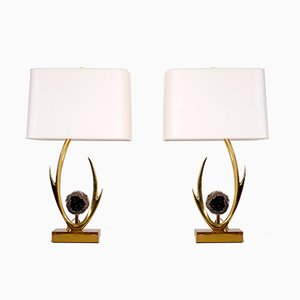 Sculptural Table Lamps by Willy Daro, 1970s, Set of 2