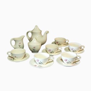 Ceramic Tea Service by Antonia Campi for Verbanum Stone, Set of 15