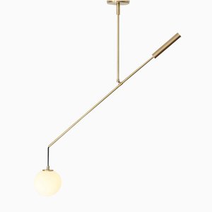 Modern Counterbalance Pendant Lamp in Solid Brass from Balance Lamp