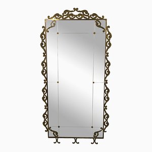 Grand Miroir de Pied Vintage en Laiton, Italie