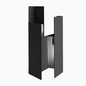 Fugit Vase in Black by Matteo Fiorini for Mason Editions