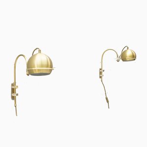 Brass Arch Wall Lamps by GEPO Lampen Amsterdam, 1960s, Set of 2