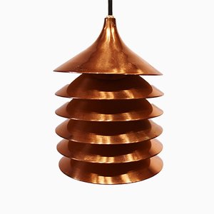 Lámpara colgante danesa de cobre, años 60