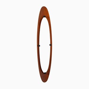 Italian Teak Bentwood Wall Mirror by Franco Campo & Carlo Graffi for Home, 1960s