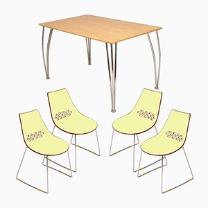 Set moderno con tavolo di Piero Lissoni e 4 sedie Connubia di Calligaris, Italia, set di 5
