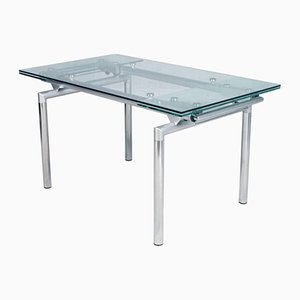 Italian Extendable Chrome & Glass Table, 1960s