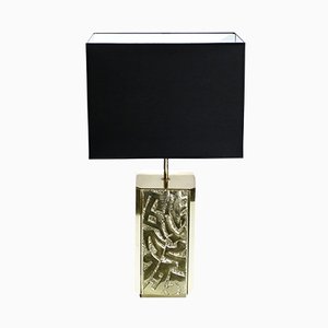 Grande Lampe de Bureau en Bronze de Lova Creation, 1970s