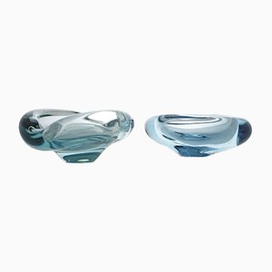 Akva Series Ashtrays by Per Lütken for Holmegaard, 1950s, Set of 2