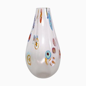 Vase Vénitien en Verre Murano Soufflé avec Murrines par Gino Cenedese, Italie, 1950s