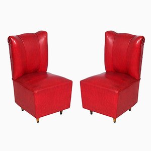 Set of Art Deco Italian Leatherette Bedroom Chairs