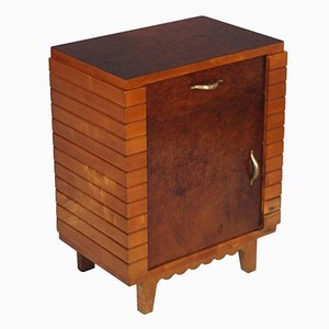 Art Deco Nachttisch aus Nussholz, 1950er