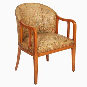 Art Deco French Walnut Armchair