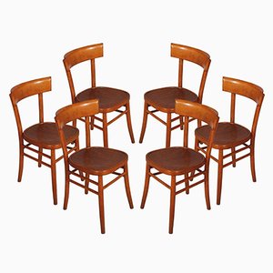 Mid-Century Modern Chairs from ISA Bergamo, Set of 6