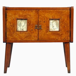 Art Deco Walnut & Elm Burl Sideboard by Gio Ponti for Meroni & Fossati, 1930s