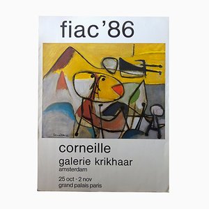 Exhibition Poster by Guillaume Corneille for Galerie Krikhaar, 1986