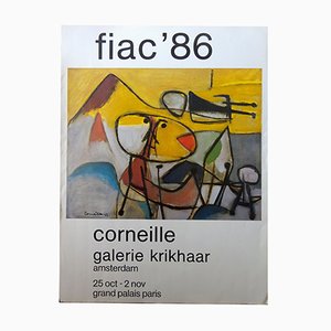 Poster di Guillaume Corneille per Galerie Krikhaar, 1986