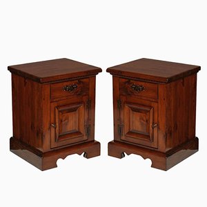 Large Tuscan Renaissance Nightstands, Set of 2