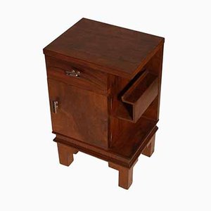 Art Deco Walnut Nightstand by Osvaldo Borsani