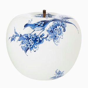 Pomme Peacock Peinte à la Main en Édition Limitée par Sabine Struycken pour Royal Delft