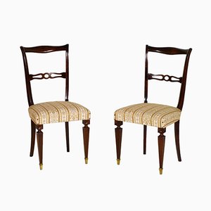 Chaises d'Appoint Vintage en Acajou, Set de 2