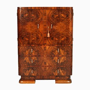 Art Deco Burl & Walnut Cabinet by Crafts Cantu, 1930s