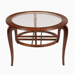 Mid-Century Walnut Coffee Table by Paolo Buffa, 1940s