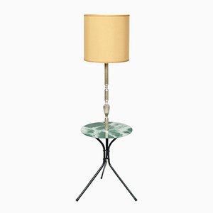 Art Deco Tripod Floor Lamp with Coffee Table