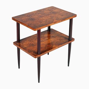 Art Deco Burl Walnut Side Table, 1930s