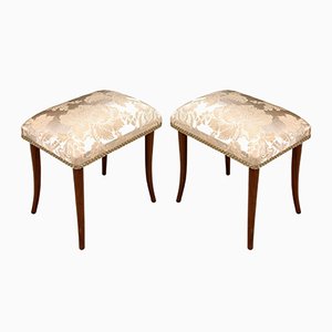 Set of Art Deco Walnut Footrests