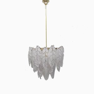 Lámpara de araña Mid-Century de cristal de Murano