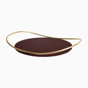 Touché B Tray in Bordeaux by Martina Bartoli for Mason Editions