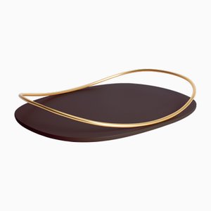 Touché C Tray in Bordeaux by Martina Bartoli for Mason Editions