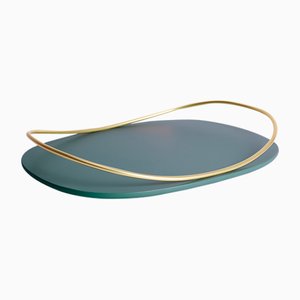 Touché C Tray in Petrol Blue by Martina Bartoli for Mason Editions