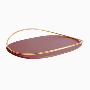 Touché D Tray in Bordeaux by Martina Bartoli for Mason Editions