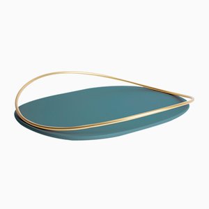 Touché D Tray in Petrol Blue by Martina Bartoli for Mason Editions