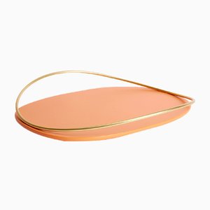 Touché D Tray in Terracotta by Martina Bartoli for Mason Editions