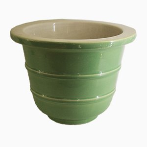 Green Ceramic Vase by Giovanni Gariboldi for Richard Ginori, 1940s