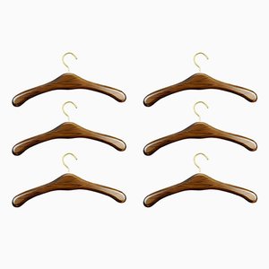 Kleiderhaken aus Palisander, 1960er, 6er Set