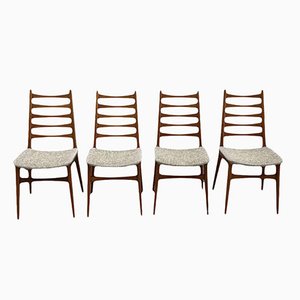 Mid-Century Teak Dining Room Chairs from Benze, Germany, Set of 4