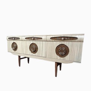 Italienisches Sideboard mit Messinggriffen, 1950er