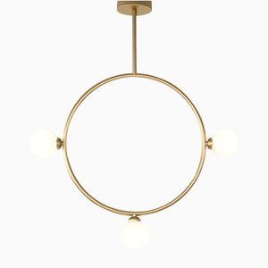 Lámpara colgante Circle con 3 esferas de vidrio de Atelier Areti
