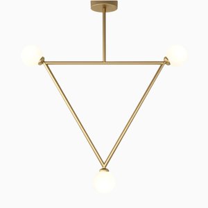 Lampada a sospensione Triangle con 3 sfere in vetro di Atelier Areti