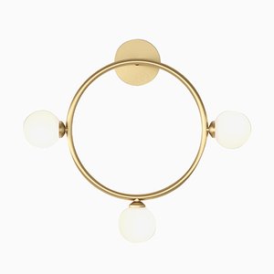 Circle 3 Glass Spheres Wall Light by Atelier Areti