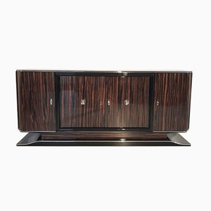 Art Deco Macassar Sideboard with Black Interior, 1920s