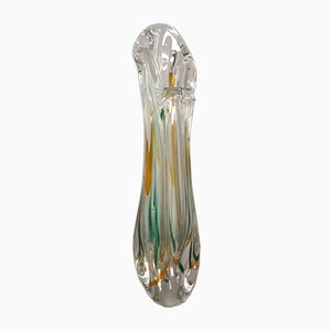 Vintage Glass Vase by Max Verboeket for Kristalunie